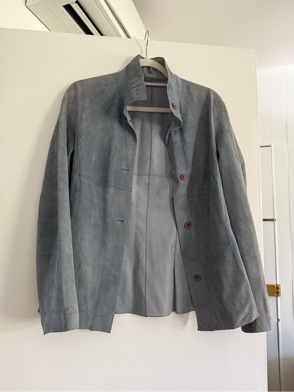 Suede & Leather Reversible Shirt Jacket